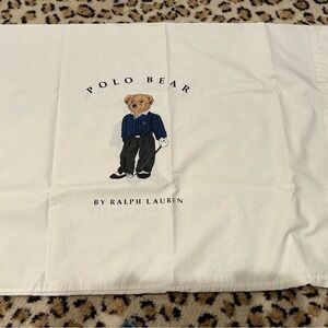 Vintage Polo Bear Standard Pillowcase by Ralph Lauren.